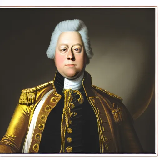 Prompt: king george iii, realistic, colorized, cinematic lighting, portrait