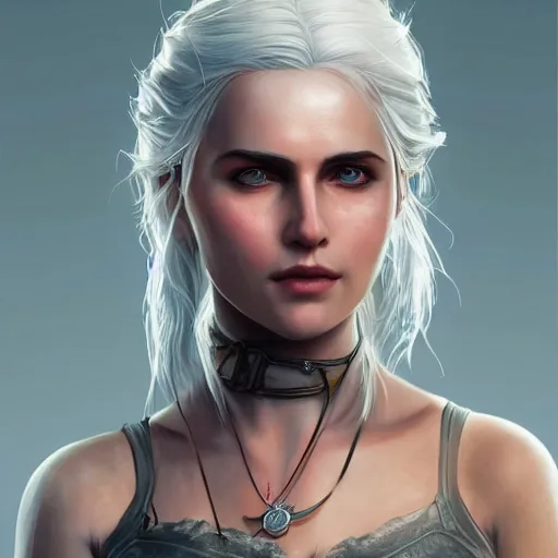 Image similar to portrait of ciri the witcher amazing details 4 k beautiful ultra realistic sharp focus cinematic lightning highly detailed, digital painting, artstation, concept art, smooth, sharp focus, illustration by artgerm