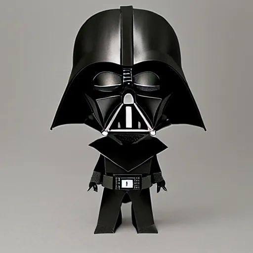 Image similar to darth vader origami, highly detailed