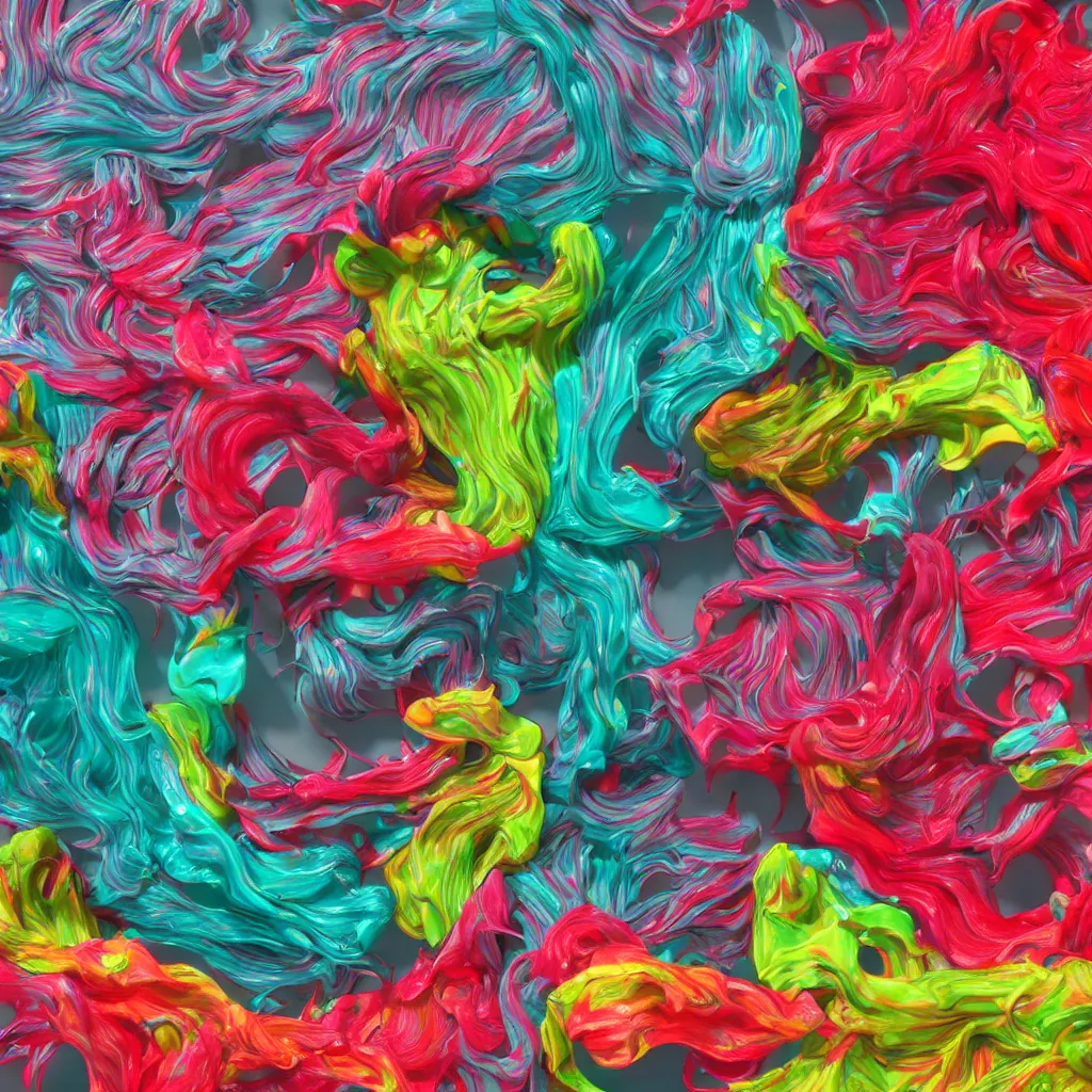 Image similar to painful pleasures by lynda benglis, octane render, colorful, 4 k, 8 k