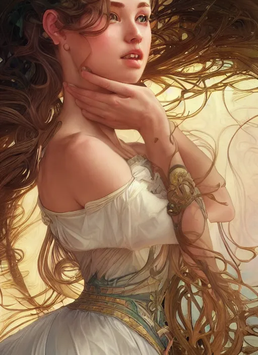 Image similar to ultra realistic illustration, ballerina, sci - fi, fantasy, intricate, elegant, highly detailed, digital painting, artstation, concept art, smooth, sharp focus, illustration, art by artgerm and alphonse mucha