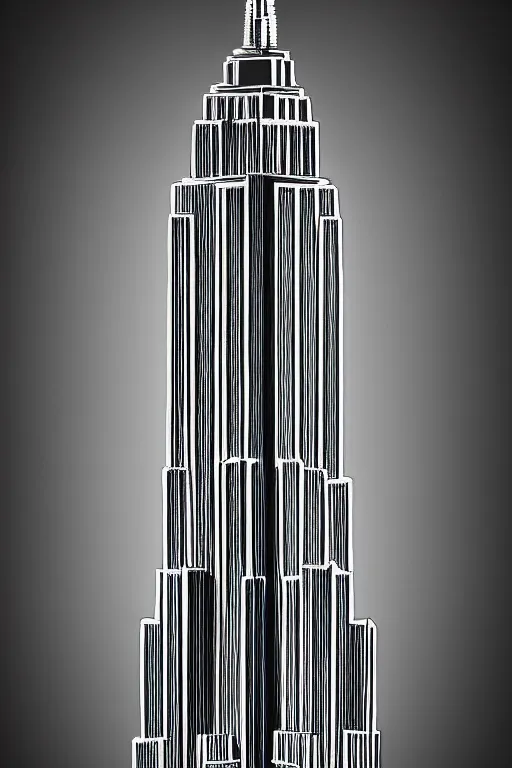 Prompt: The Empire state building in a parallel universe, designed by Antoni Gaudi, architectural illustration, CG Society