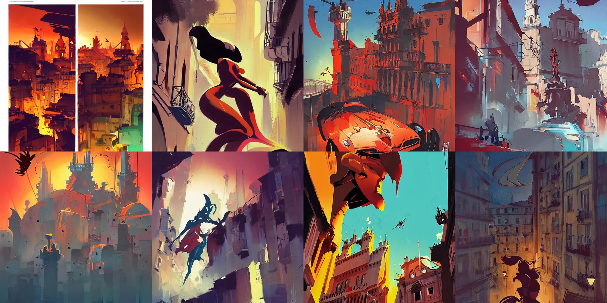 Prompt: magnum opus matte art Greg Tocchini. colored art Dave McCaig. The City of Lisbon,soft,light,bright,epic,awesome,digital art