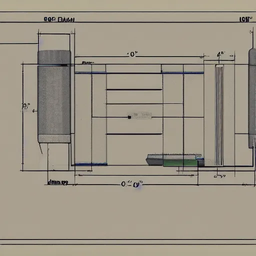 Image similar to technical blueprint drawings showing various degrees and angles