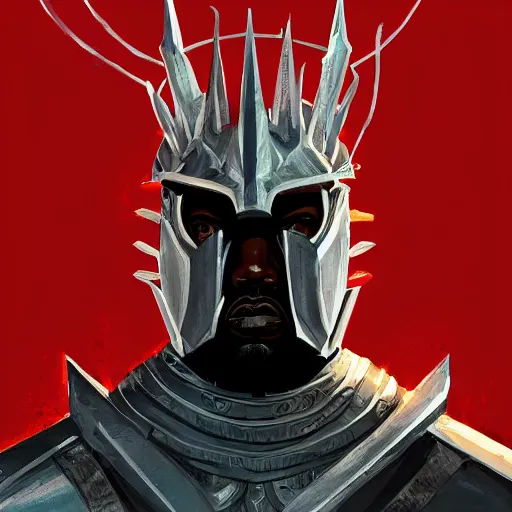 Prompt: full body hero pose portrait of kanye west as an over powered magic lord knight king with futuristic upgrades to his armor and long sword, elegant, intricate, headshot, highly detailed, digital painting, artstation, concept art, sharp focus, illustration, art by petros afshar