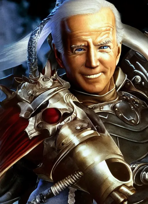 Image similar to a full portrait photo of biden in final fantasy ix style, f / 2 2, 3 5 mm, 2 7 0 0 k, lighting, perfect faces, award winning photography.