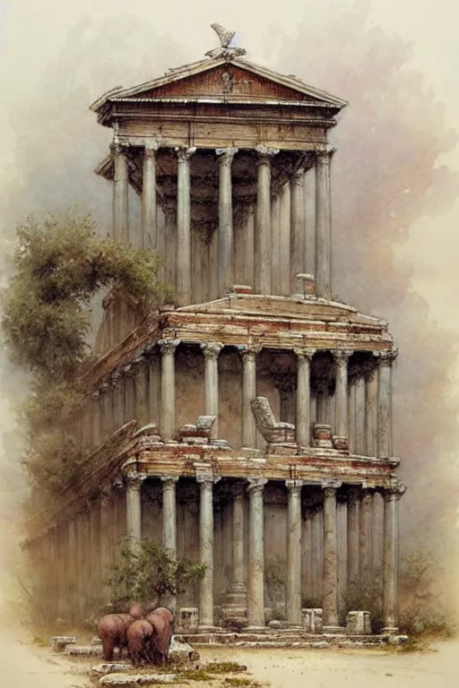 Image similar to (((((new roman temple . muted colors.))))) by Jean-Baptiste Monge !!!!!!!!!!!!!!!!!!!!!!!!!!!