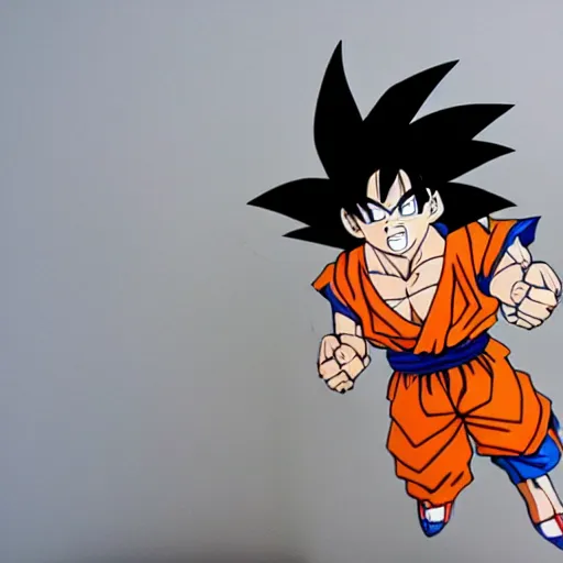 Image similar to a paper model of goku, paper modeling art.