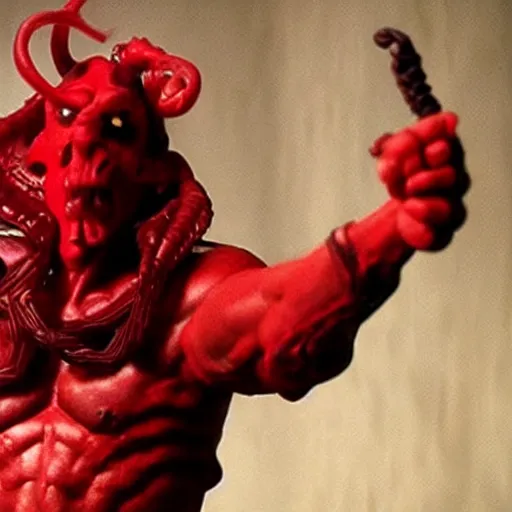 Image similar to twizzler hellboy, movie still