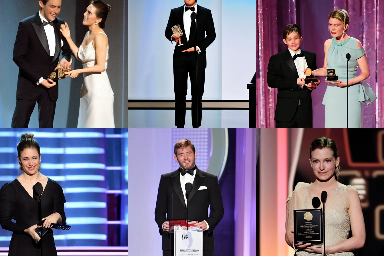 Prompt: The world's greatest actor accepting an award