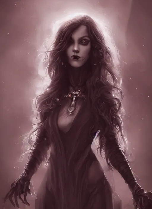 Prompt: 4k HD digital full body portrait, A gothic Luna goddess with long wavy hair made of shimmering-stardust, dark shadows, contrast, concept art, sharp focus, digital art, Hyper-realistic, 4K, Unreal Engine, Highly Detailed, Dramatic Lighting, Beautiful, by bastien lecouffe-deharme