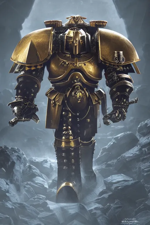 Image similar to armor portrait heros warhammer 4 0 k horus heresy fanart - the primarchs emperor by johannes helgeson animated with vfx concept artist & illustrator global illumination ray tracing hdr fanart arstation zbrush central hardmesh 8 k octane renderer comics stylized