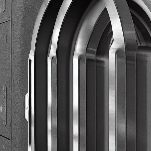 Prompt: futuristic vault door, photorealistic, high detail, 4k, photo