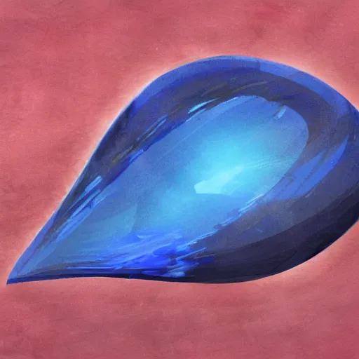 Prompt: ' blue gem of the seashore being'displayed, front view, concept art, black background, dark fantasy