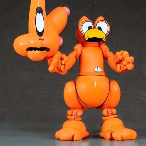 Image similar to Garfield as EVA-01, Neon Genesis Evangelion, biological garfield mech, anime