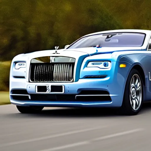 Image similar to rolls Royce Wraith, night time , detailed, magazine, award winning