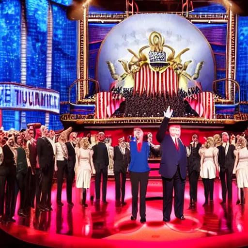 Image similar to Photo from the premiere of Donald Trump The Musical on broadway