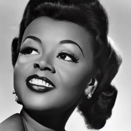 Image similar to photo of a beautiful 1 9 5 0 s black actress