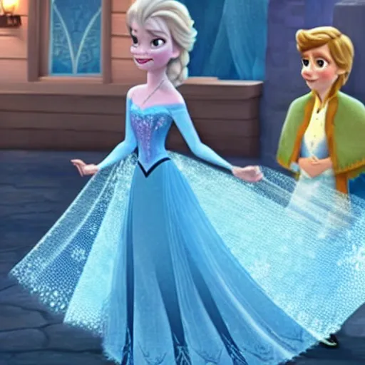 Image similar to Walter white playing as Elsa in Disney's frozen.