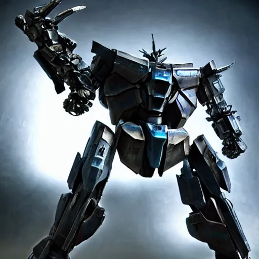 Image similar to cinematic still in real steel movie and westworld and pacific rim movie, one full body ornate humanoid gundam armored core mech by fujioka kenki and by mamoru nagano