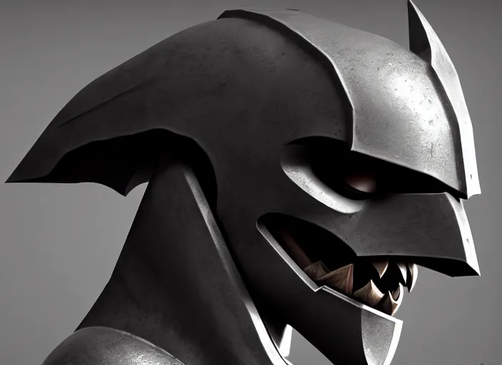 Image similar to dark knight cavalryman head, stylized stl, 3 d render, activision blizzard style, hearthstone style, darksiders art style, greg rutkowski style