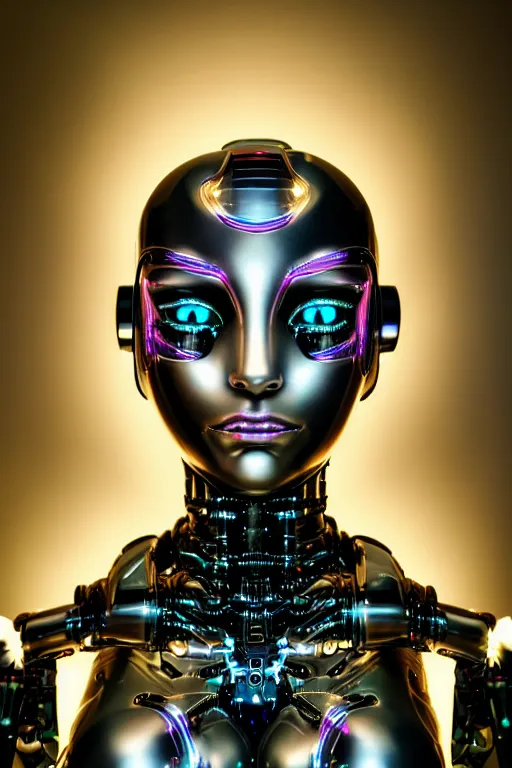 Image similar to detailed photo of the half - cybernetic robocatgirl, symmetry, awesome exposition, very detailed, highly accurate, intricate, professional lighting diffracted lightrays, 8 k, sense of awe, science magazine cover