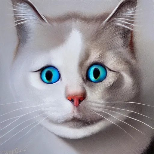 Image similar to ghost cat, oil on canvas, high detail, hyperrealism, photo realistic, masterpiece