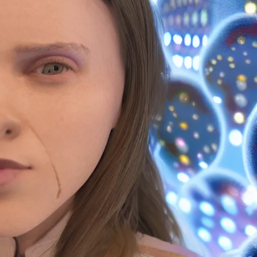 Image similar to Alcie from wonderland with big round infinity mirrors for eyes ultra realistic 8k insane level of detail