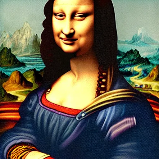 Prompt: a portrait of super - mario!!! painting by da vinci ( ( ( ( ( ( ( mona lisa ) ) ) ) ) ) )