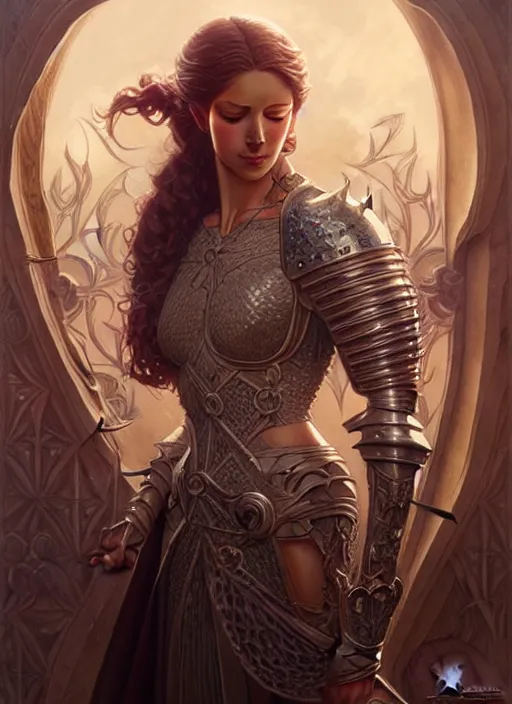 Image similar to Muscular and powerful medieval knight portrait, art nouveau, fantasy, intricate flower designs, elegant, highly detailed, sharp focus, art by Artgerm and Greg Rutkowski and WLOP