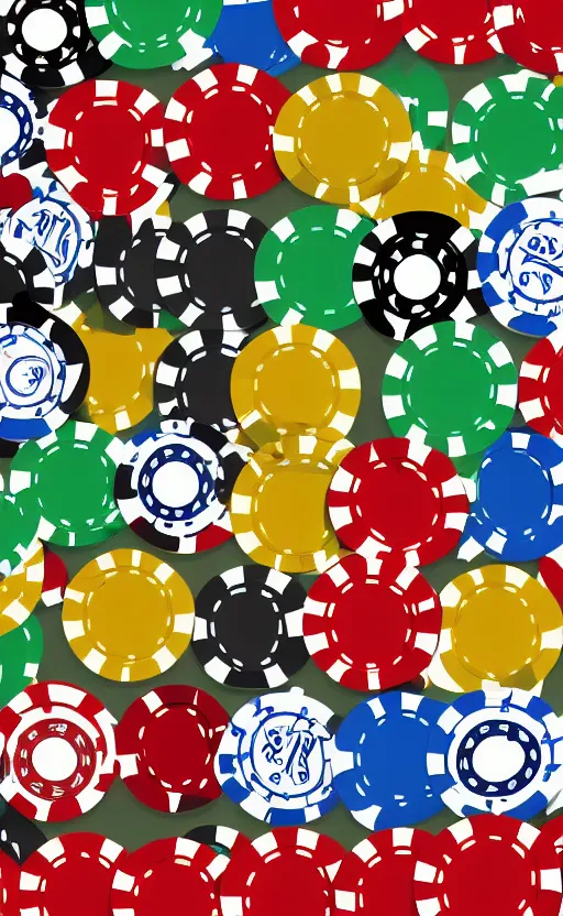 Image similar to poker card style, simple, modern look, colorful, charm symbol in center, pines symbols, maintain aspect ratio, turchese and yellow and red and black, vivid contrasts, for junior, smart design, backed on kickstarter, realistic shapes