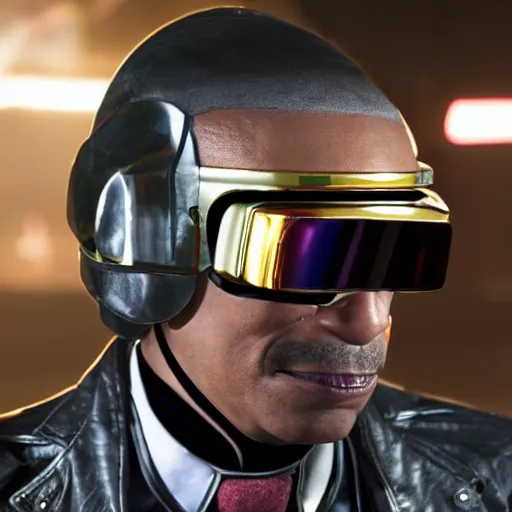 Image similar to Gus fring as Thomas Bangalter from daft punk, holding mask in hand, 4k