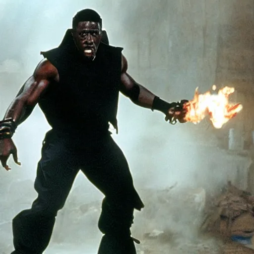 Prompt: Wesley snipes as character in mortal Kombat