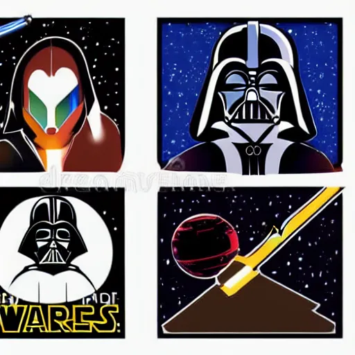 Image similar to star wars vector illustration