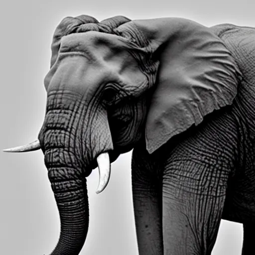 Image similar to elephant with the face of Joe Biden,