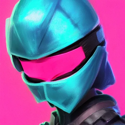 Image similar to stylized ninja - cyberpunk girl, wearing techwear and armor, in the colors hot pink and cyan, beautiful realistic face, highly detailed, digital painting, artstation, concept art, smooth, sharp focus, illustration, art by artgerm, by greg rutkowski, by jeremy mann, by francoise nielly, by kunio okawara,