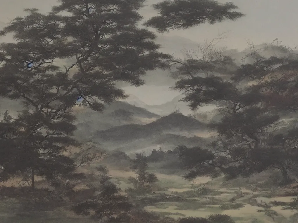 Image similar to landscape painting by huang gongwang