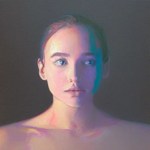 Prompt: color portrait of a girl, Greg rutkowski and JAmes Turrell