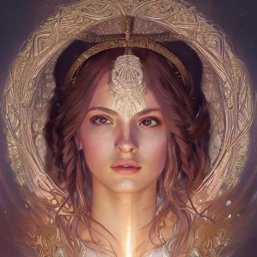 Image similar to goddess, goddess of hope, elpis, light hair, greek, happiness, intricate, elegant, ethereal, highly detailed, digital painting, artstation, concept art, smooth, sharp focus, illustration, art by artgerm and greg rutkowski and alphonse mucha