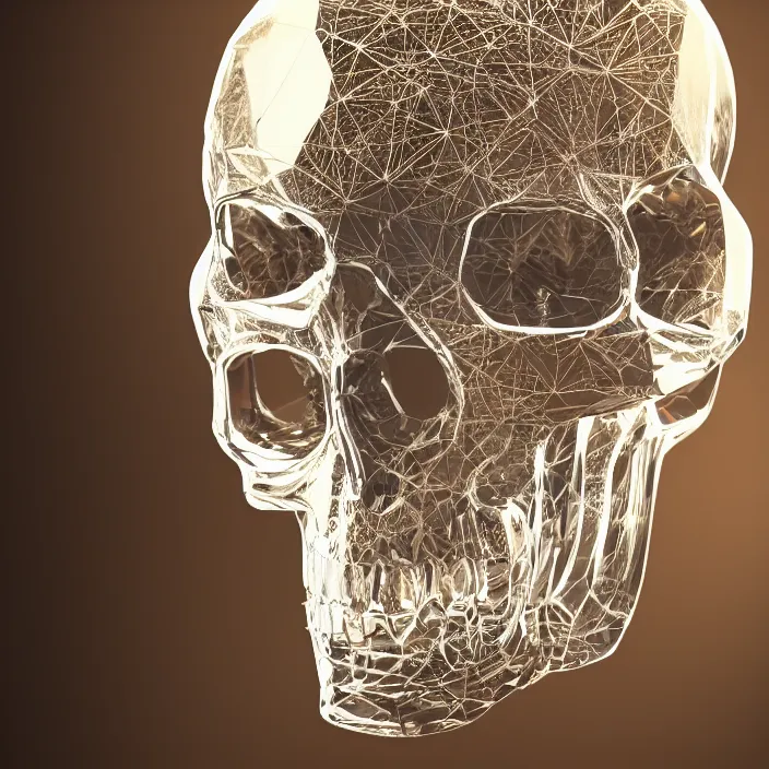 Prompt: transparent crystal skull intricate abstract. sharp teeth. delicate artwork. by Tooth Wu, wlop, beeple, dan mumford. octane render, trending on artstation, greg rutkowski very coherent symmetrical artwork. cinematic, hyper realism, high detail, octane render, 8k, depth of field, bokeh. chrome accents.