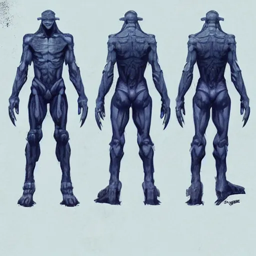 humanoid monster concept art