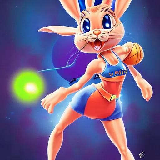 Image similar to Lola Bunny from Space Jam (1996) by artgerm