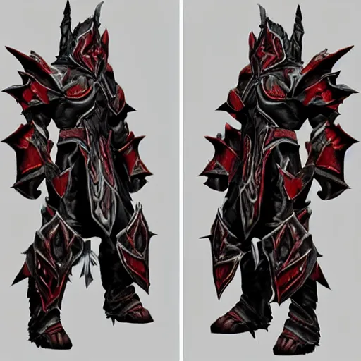 Image similar to “ world of warcraft bloodfang armor realistic ”