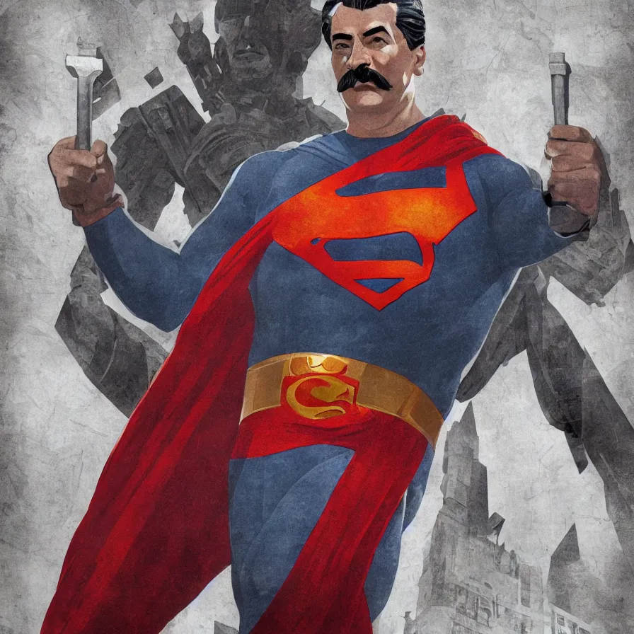 stalin as superman, red son, double identity, | Stable Diffusion | OpenArt