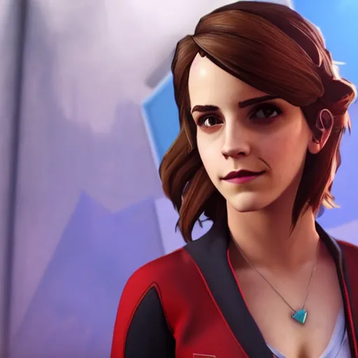 Image similar to Emma Watson screenshot from overwatch play of the game