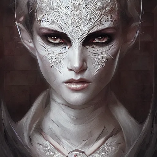 Image similar to slavic demon the white lady, ultra detailed artwork by greg rutkowski, artgerm, intricate details