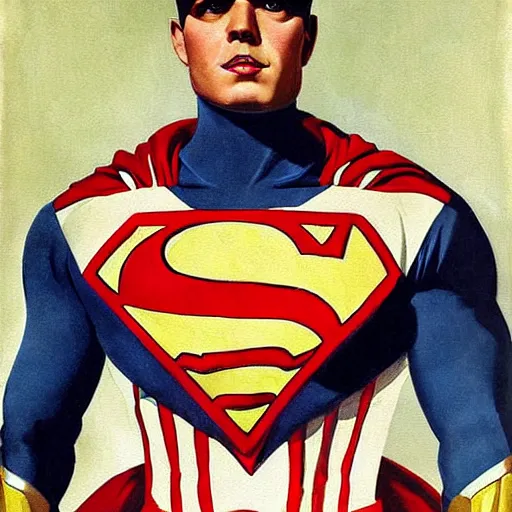 Image similar to a handsome man dressed as a superhero. beautiful painting with highly detailed face by leyendecker