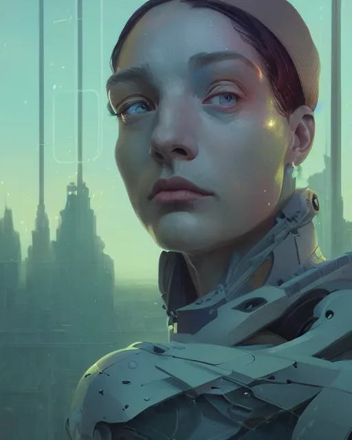 Image similar to highly detailed surreal vfx portrait of a cyberprep model, stephen bliss, unreal engine, greg rutkowski, loish, rhads, beeple, makoto shinkai and lois van baarle, ilya kuvshinov, rossdraws, tom bagshaw, alphonse mucha, global illumination, detailed and intricate environment