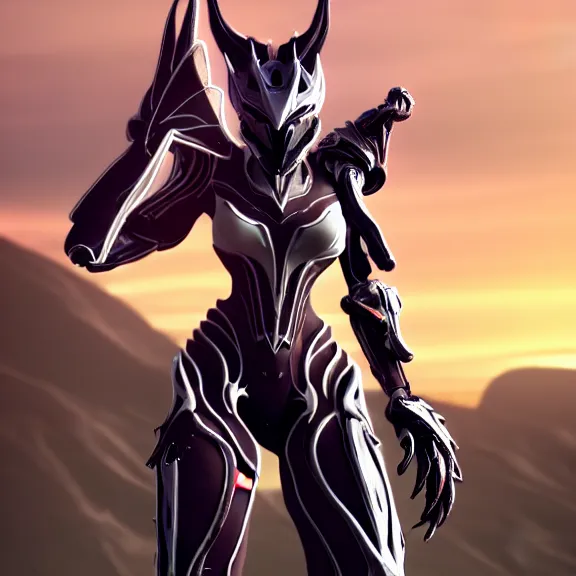 Prompt: cinematic detailed, close up, full body, front shot, of a beautiful saryn prime female warframe, that's a beautiful stunning anthropomorphic robot female dragon with metal cat ears, sassy pose, standing on the beach at sunset, detailed arms, sharp claws, streamlined white armor, pink skin, two arms, two legs, detailed warframe fanart, destiny fanart, macro art, dragon art, furry art, realistic digital art, warframe art, Destiny art, furaffinity, DeviantArt, artstation, 3D realistic, 8k HD, octane render