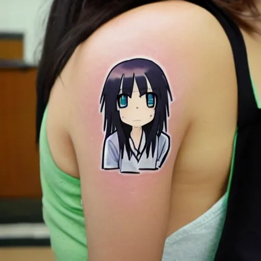 Prompt: Watamote tatoo